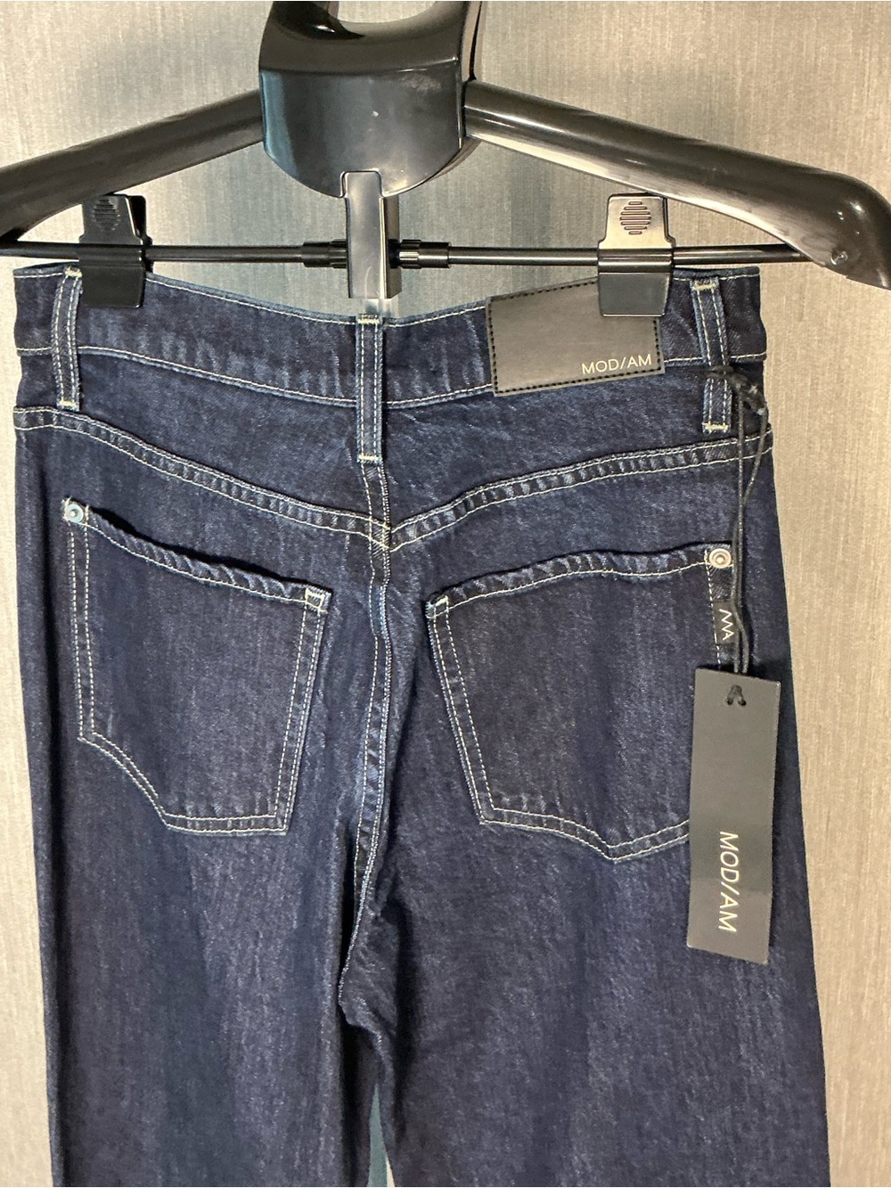 Anthropologie MOD/AM Classic Straight-Leg Women's Jeans in Dark Indigo Size 27 - Picture 15 of 16